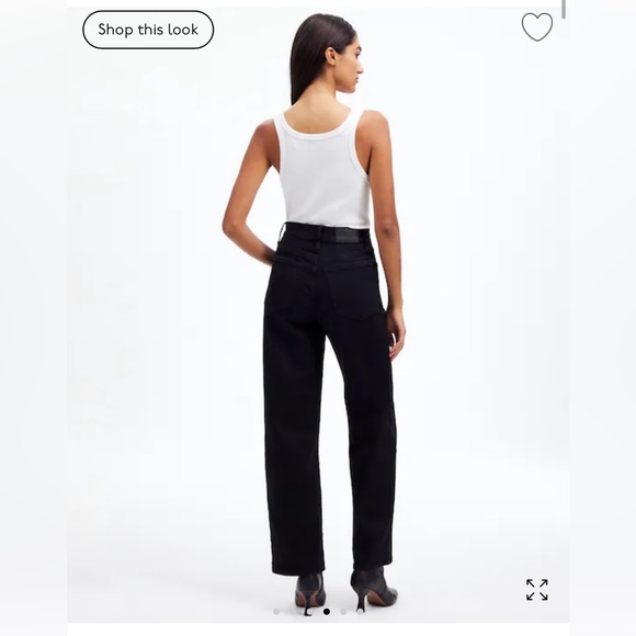 NWT Madewell The Perfect Vintage Wide-Leg Jean in black W 32 - Picture 4 of 11